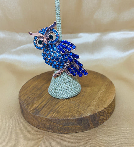 Vintage Blue Owl Broach